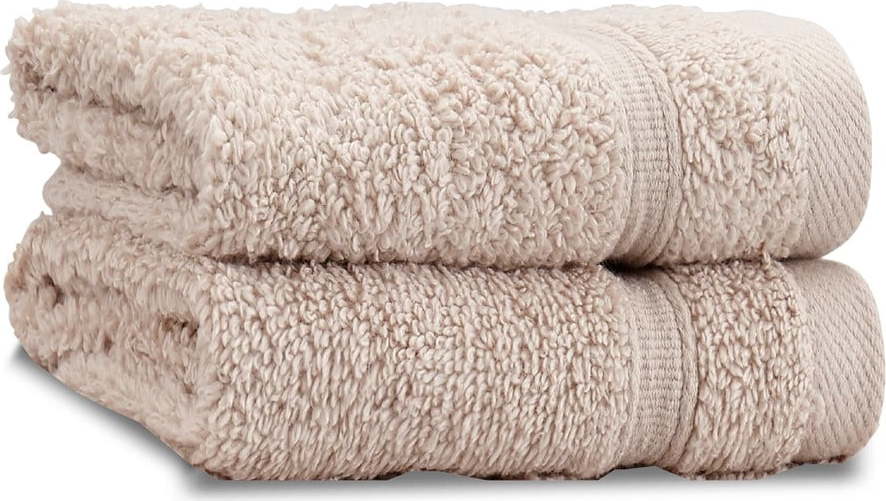 Béžové froté bavlněné ručníky v sadě 2 ks 30x30 cm Zero Twist – Catherine Lansfield Catherine Lansfield