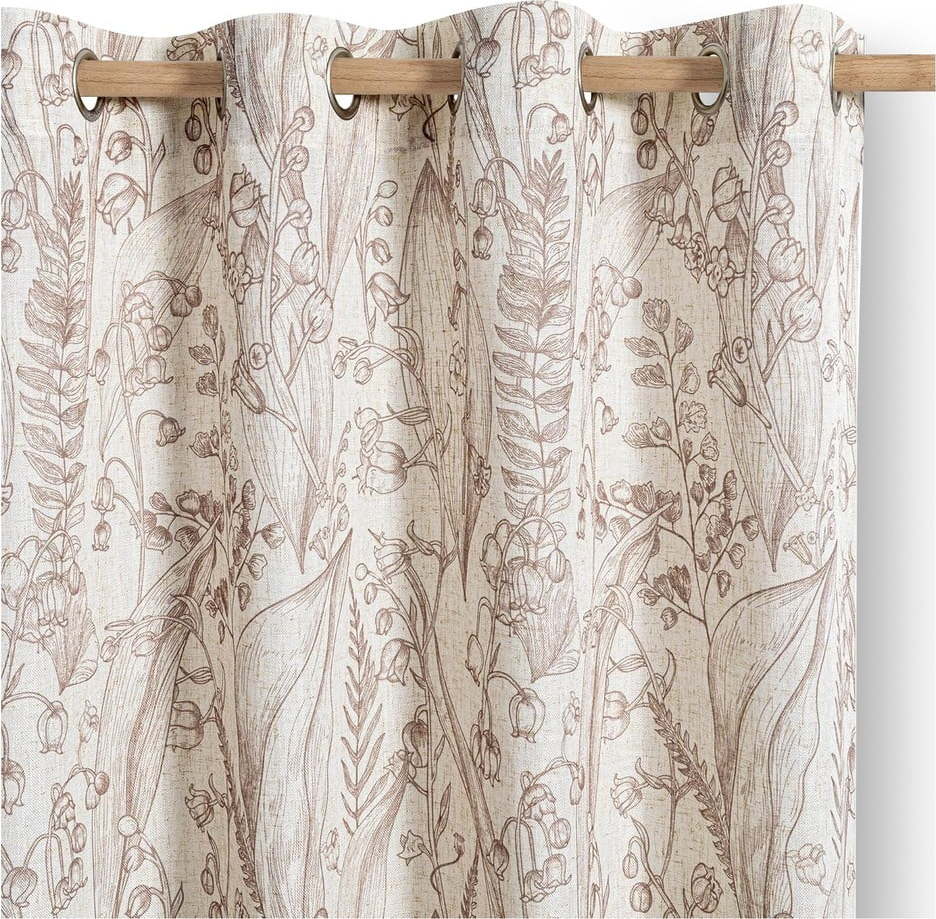 Béžový/světle hnědý závěs 135x250 cm Selvetia – Restilo Restilo