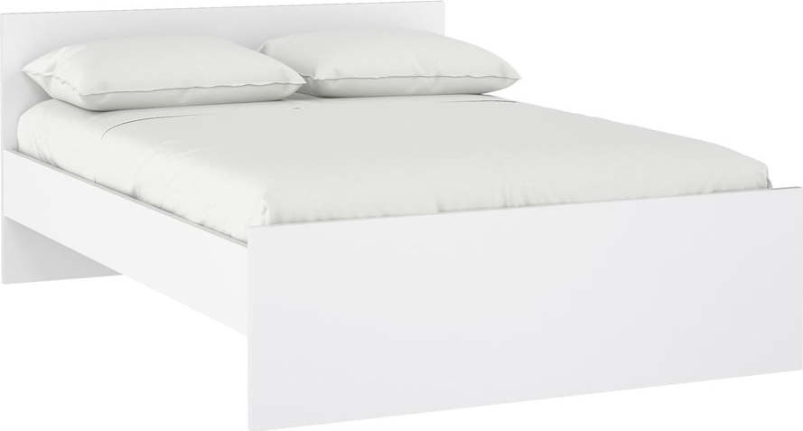 Bílá dvoulůžková postel z dřevotřísky bez roštu 140x200 cm Naia – Tvilum Tvilum