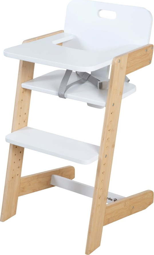 Bílá jídelní židlička Nature UP – Roba Roba