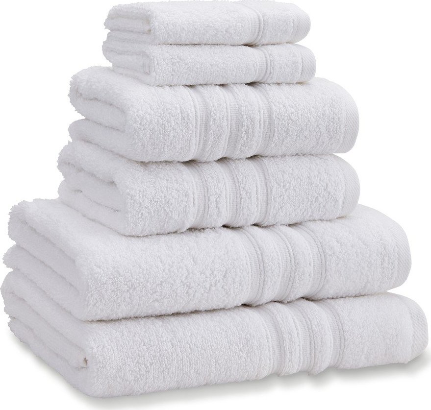 Bílé froté bavlněné ručníky a osušky v sadě 6 ks Zero Twist – Catherine Lansfield Catherine Lansfield