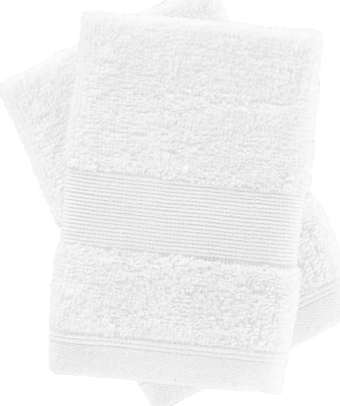 Bílé froté bavlněné ručníky v sadě 2 ks 30x30 cm Anti-Bacterial – Catherine Lansfield Catherine Lansfield