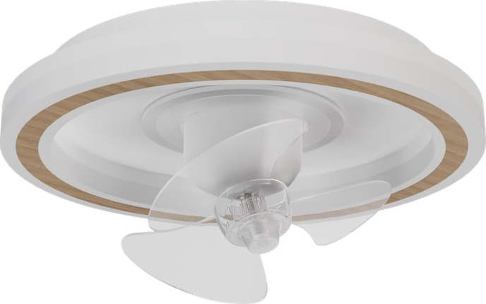 Bílé LED stropní svítidlo na dálkové ovládání/s ventilátorem Alan Move – SULION SULION
