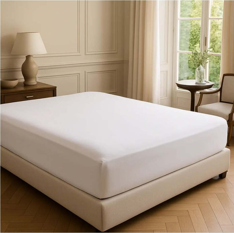 Bílé napínací prostěradlo z bavlny Renforcé 200x200 cm Ranforce – Mila Home Luxury Mila Home Luxury