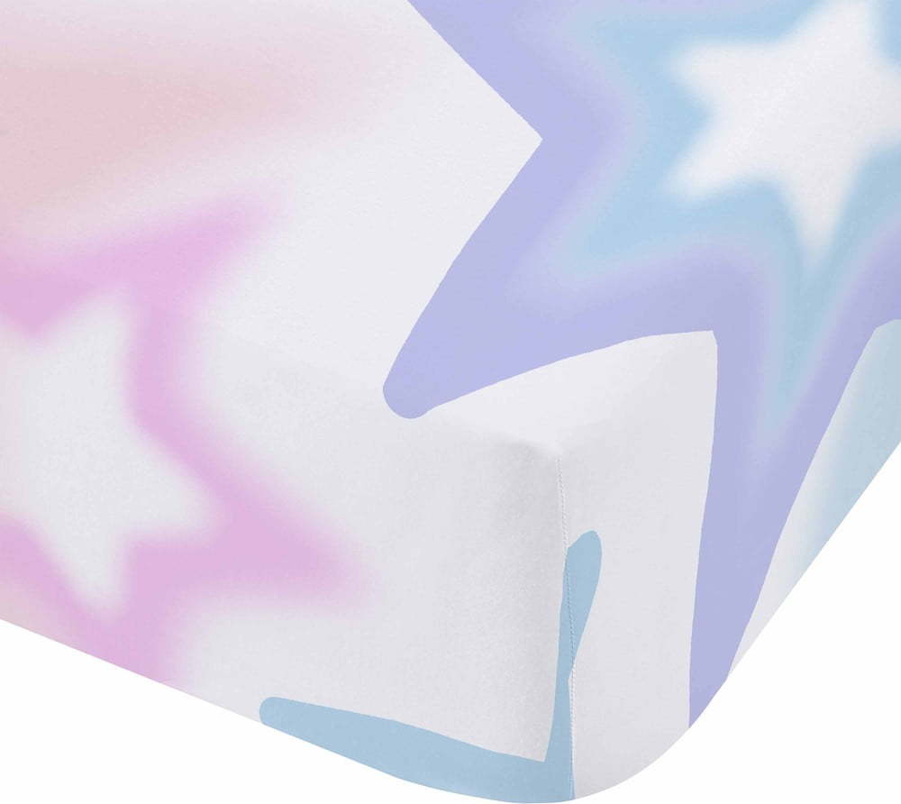 Bílé/růžové napínací dětské prostěradlo na dvoulůžko 135x190 cm Ombre Stars – Catherine Lansfield Catherine Lansfield