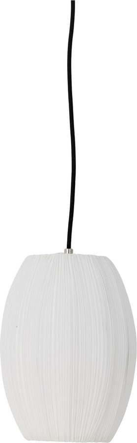 Bílé závěsné svítidlo s textilním stínidlem ø 21 cm Pica – Bloomingville Bloomingville