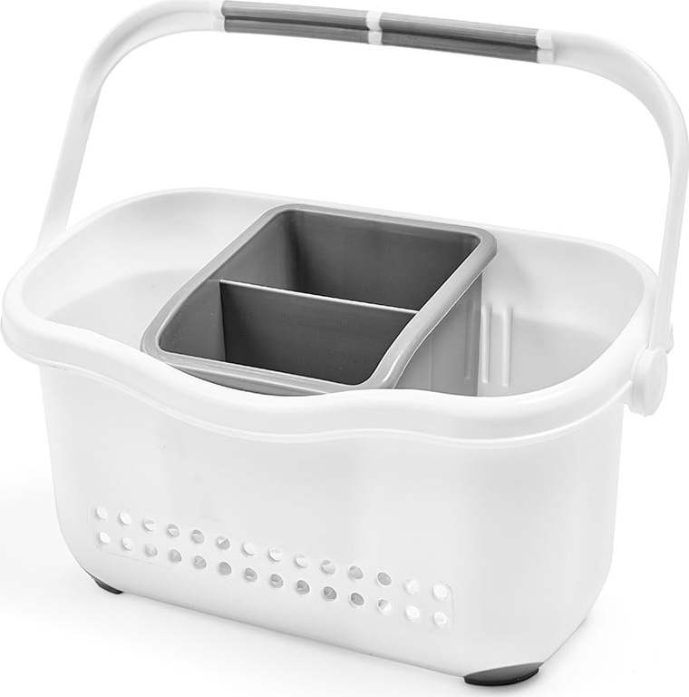 Bílo-šedý košík k dřezu Addis Caddy Addis