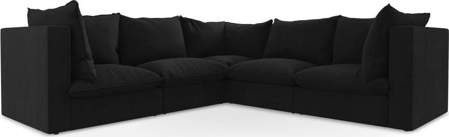 Černá rohová pohovka Manao – Makamii Makamii