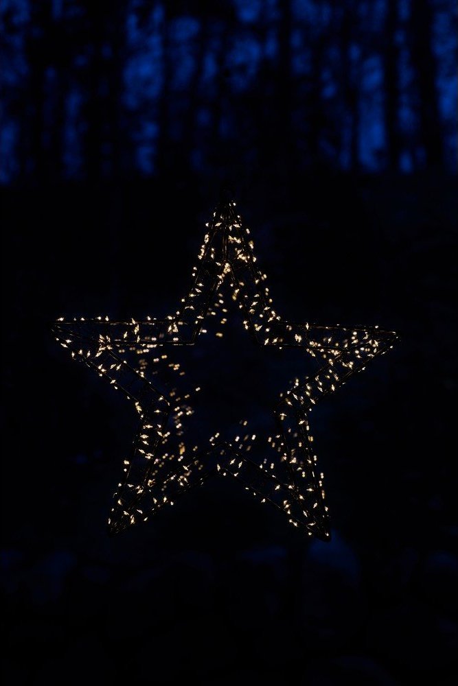 Černá světelná dekorace na baterky ø 36 cm Viola Star – Sirius Sirius