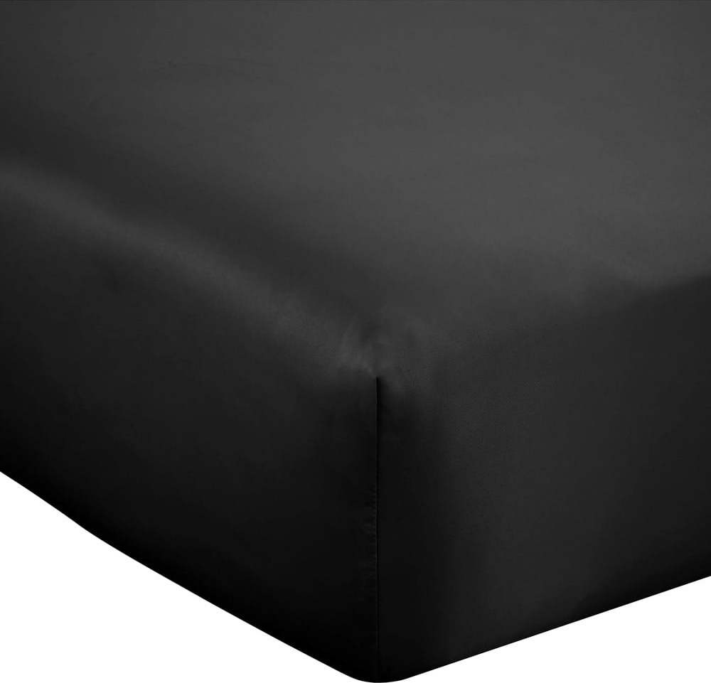 Černé napínací saténové prostěradlo 150x200 cm Silky Soft – Catherine Lansfield Catherine Lansfield
