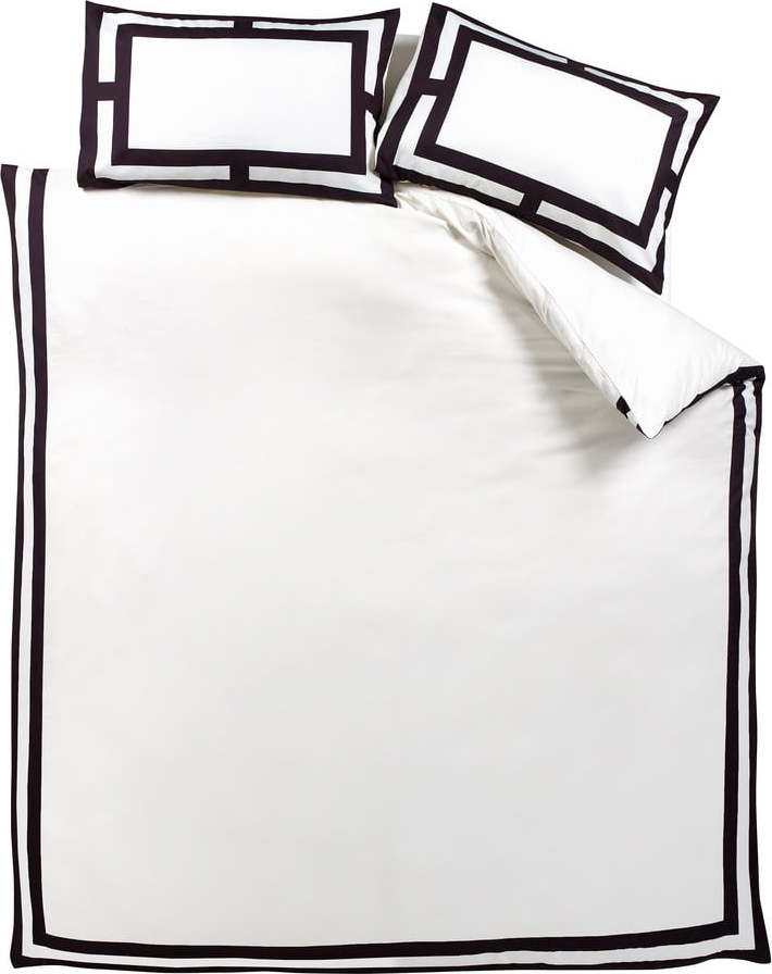 Černobílé povlečení na dvoulůžko 200x200 cm Mono Panel – Catherine Lansfield Catherine Lansfield