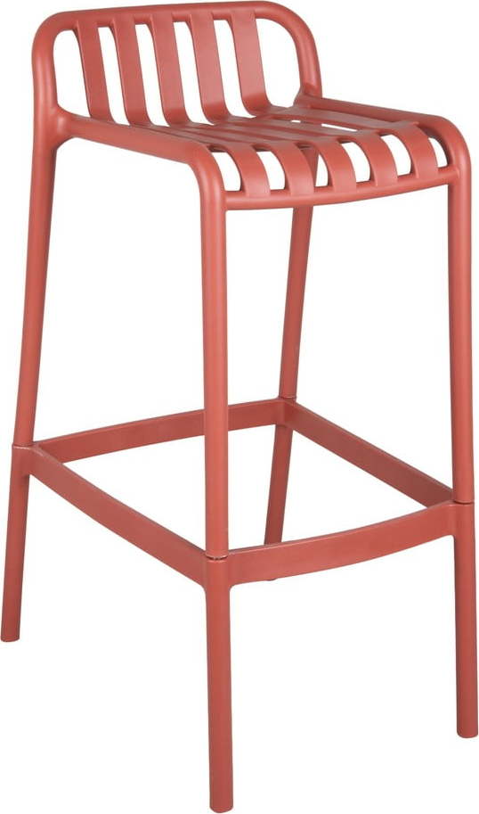 Červená plastová barová židle (výška sedáku 76 cm) Chanza – Leitmotiv Leitmotiv