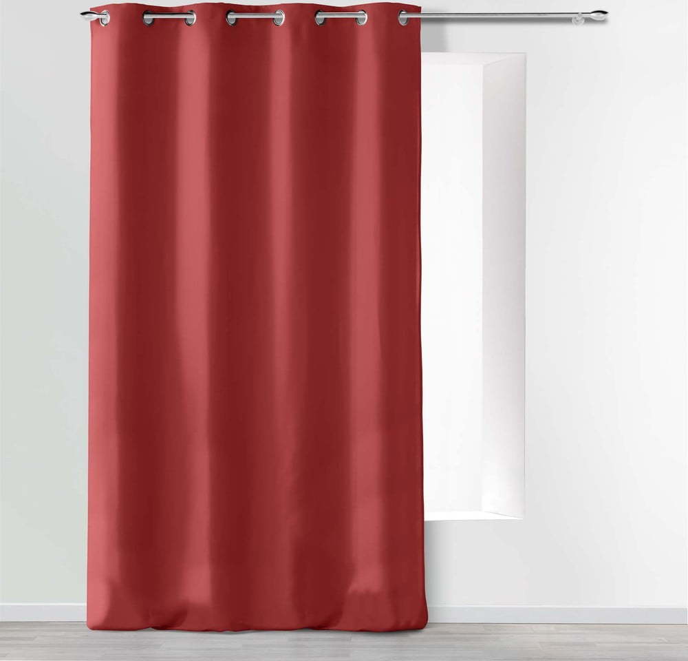 Červený závěs z mikrovlákna 140x260 cm Absolu – douceur d'intérieur Douceur d intérieur