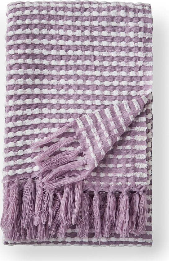 Deka v levandulové barvě 125x150 cm Stab Stitch – Catherine Lansfield Catherine Lansfield