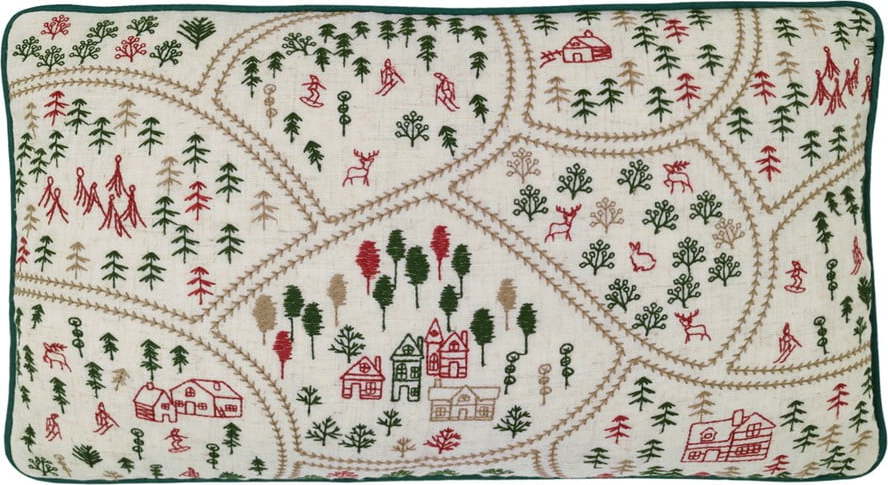Dekorační polštář s příměsí lnu 30x50 cm Ski Village – Catherine Lansfield Catherine Lansfield