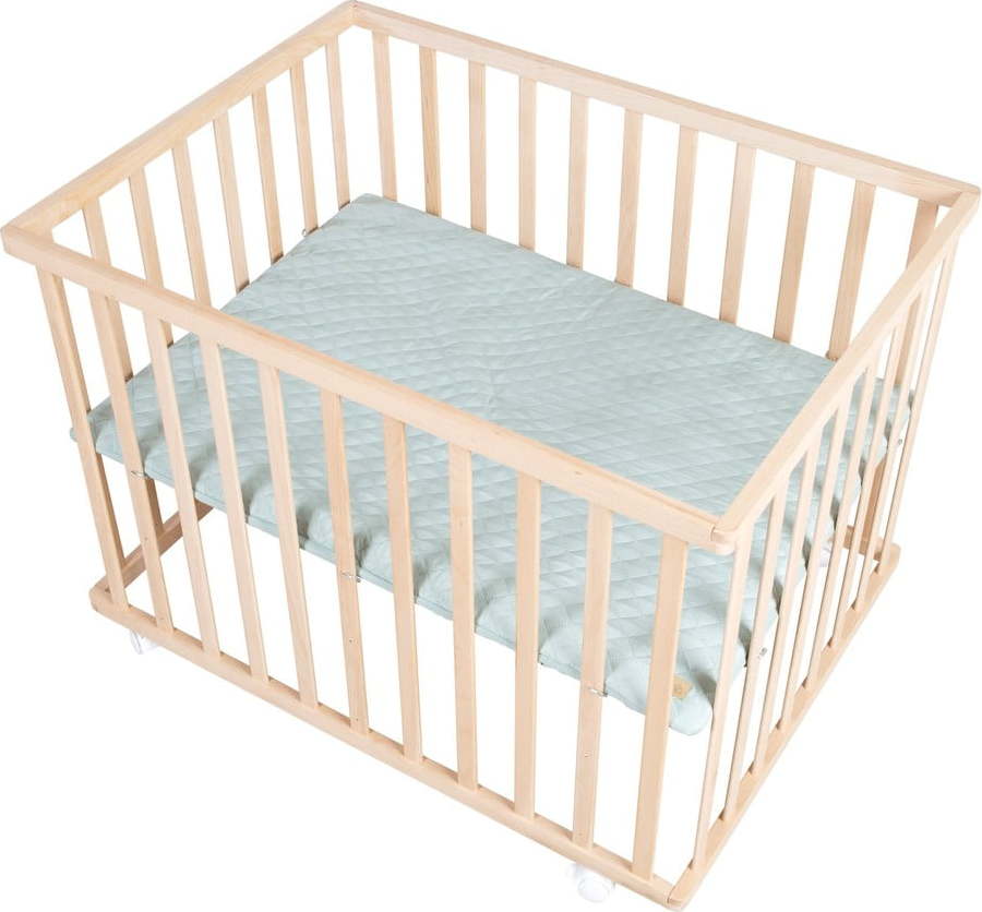 Dětská ohrádka s nastavitelnou výškou/na kolečkách 75x100 cm v přírodní barvě Style – Roba Roba