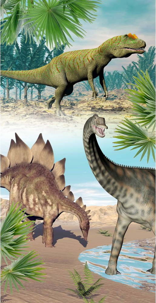 Dětská sametová plážová osuška 75x150 cm Dino – Good Morning GOOD MORNING