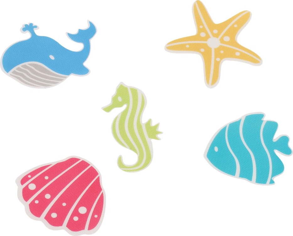 Dětské protiskluzové podložky v sadě 5 ks do vany 12x12 cm Waterworld – Spirella SPIRELLA