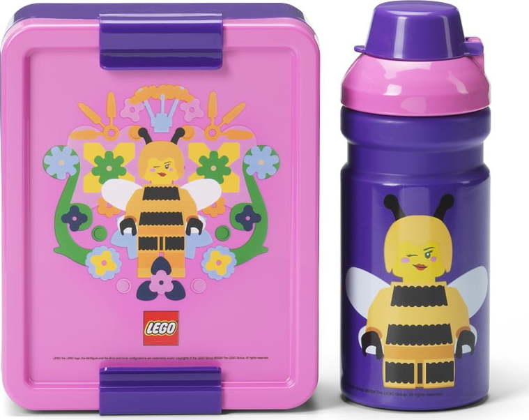 Dětský svačinový box s lahví Bee – LEGO® LEGO