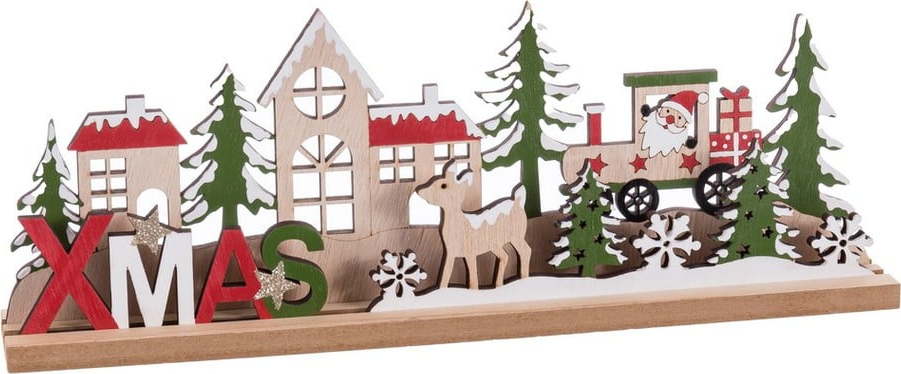 Dřevěná vánoční figurka (výška 11 cm) Xmas – Casa Selección Casa Selección