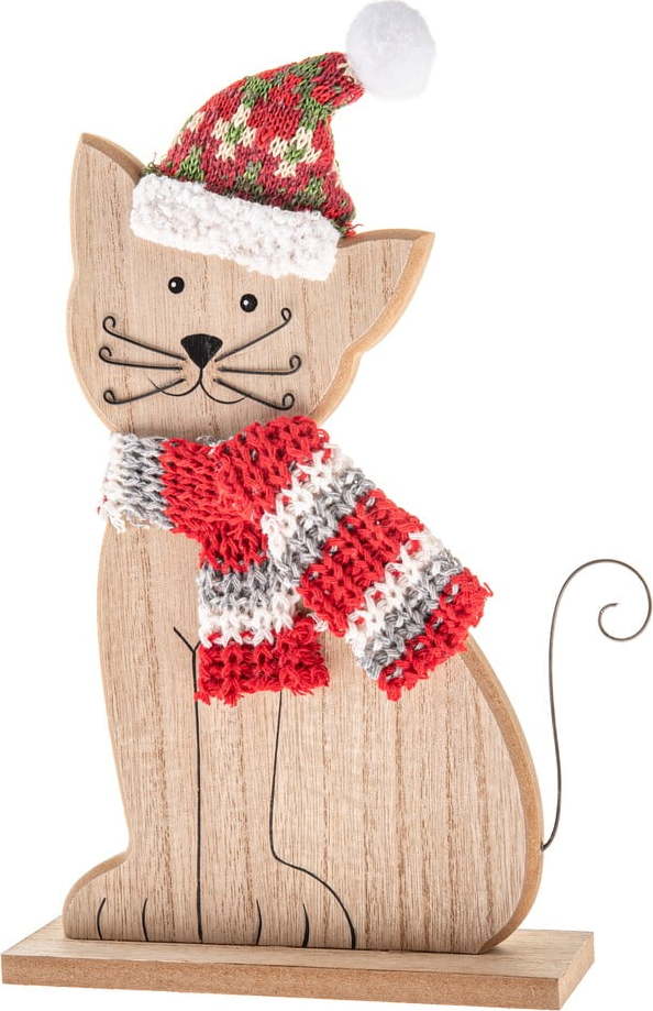 Dřevěná vánoční figurka (výška 29 cm) Cat – Dakls Dakls