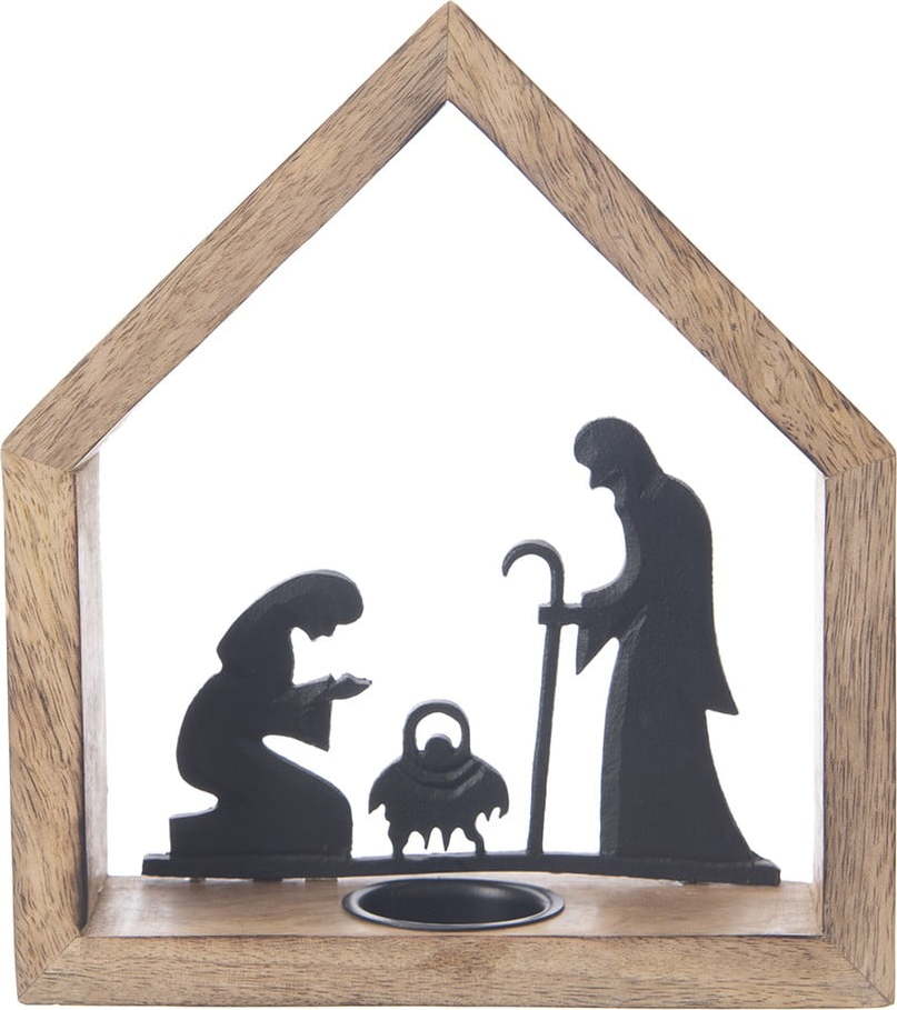 Dřevěný svícen s vánočním motivem – Dakls Dakls