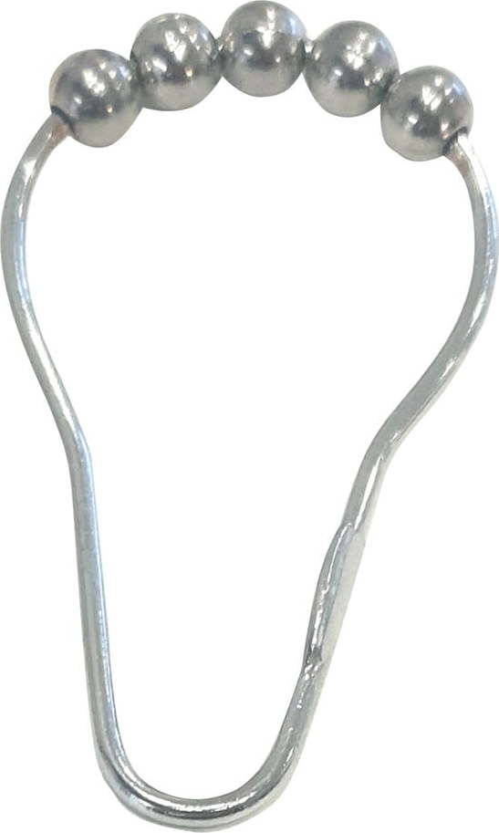 Háčky ke sprchovému závěsu v sadě 12 ks v leskle stříbrné barvě 3