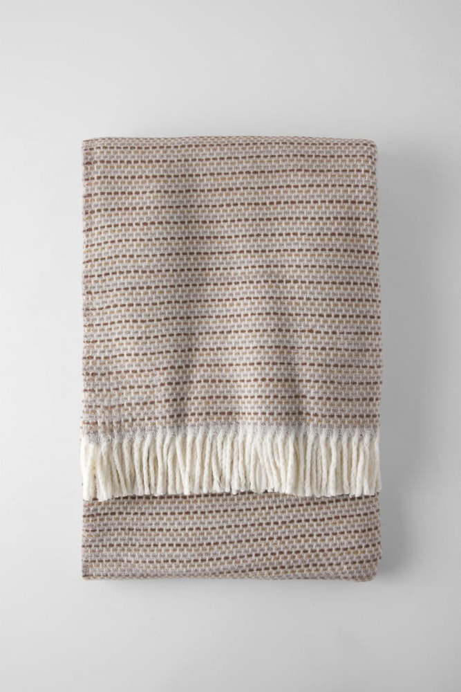 Hnědá deka s příměsí bavlny 140x180 cm Multi-Zen – Euromant Euromant