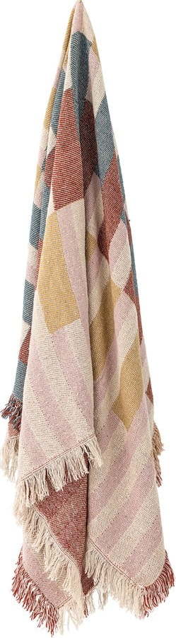 Hnědá deka z recyklované bavlny 130x160 cm Lane – Bloomingville Bloomingville