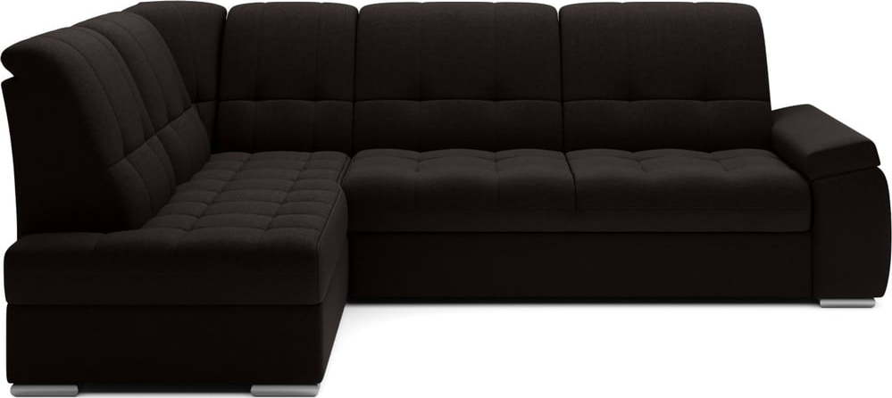 Hnědá rozkládací/s úložným prostorem rohová pohovka (levý roh/do L) Sado – ELTAP ELTAP