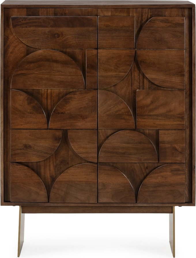 Hnědá skříňka z mangového dřeva 90x120x40 cm Trisha – MOME Mome