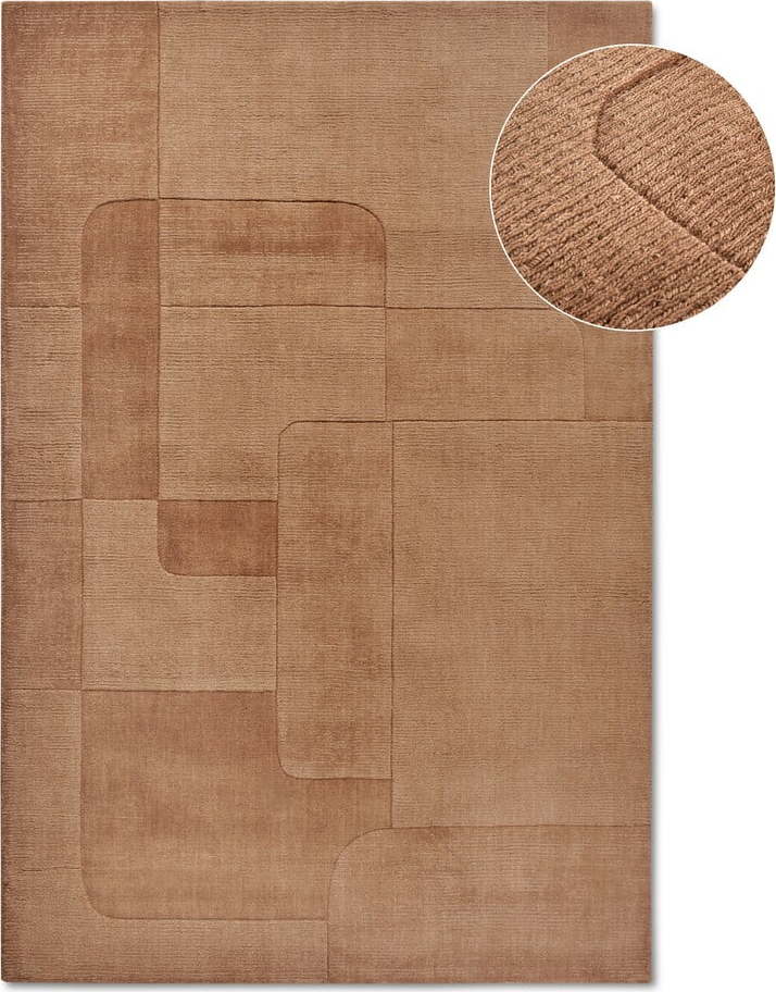 Hnědý ručně tkaný vlněný koberec 160x230 cm Charlotte – Villeroy&Boch Villeroy & boch