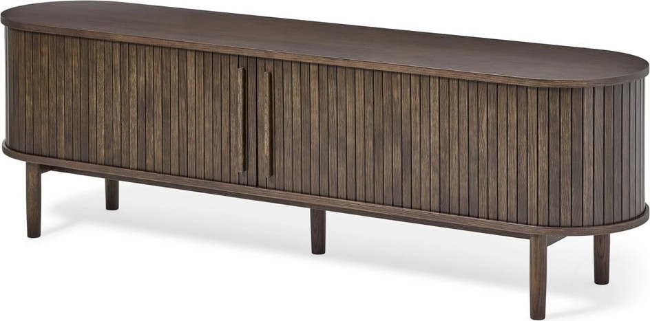 Hnědý TV stolek v dekoru dubu 180x56x40 cm Meta – Unique Furniture Unique Furniture
