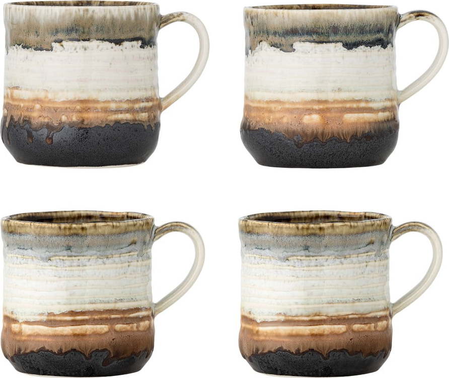Hrnky v sadě 4 ks z kameniny 380 ml Deana – Bloomingville Bloomingville