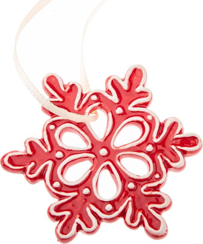 Keramická vánoční ozdoba ø 6 cm Gingerbread Flake – Dakls Dakls