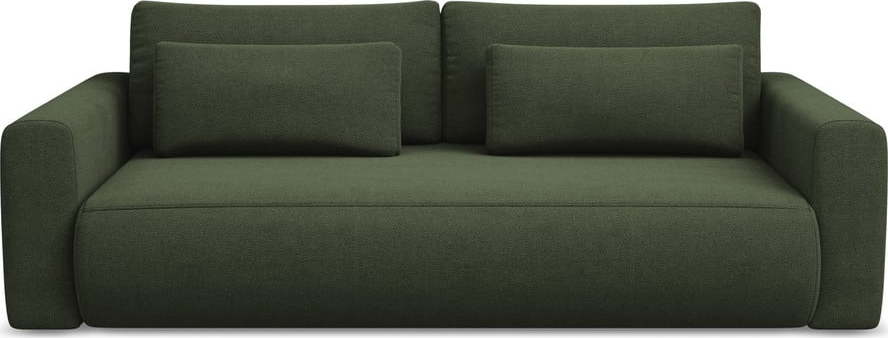 Khaki rozkládací/s úložným prostorem pohovka 238 cm Kapua – Makamii Makamii