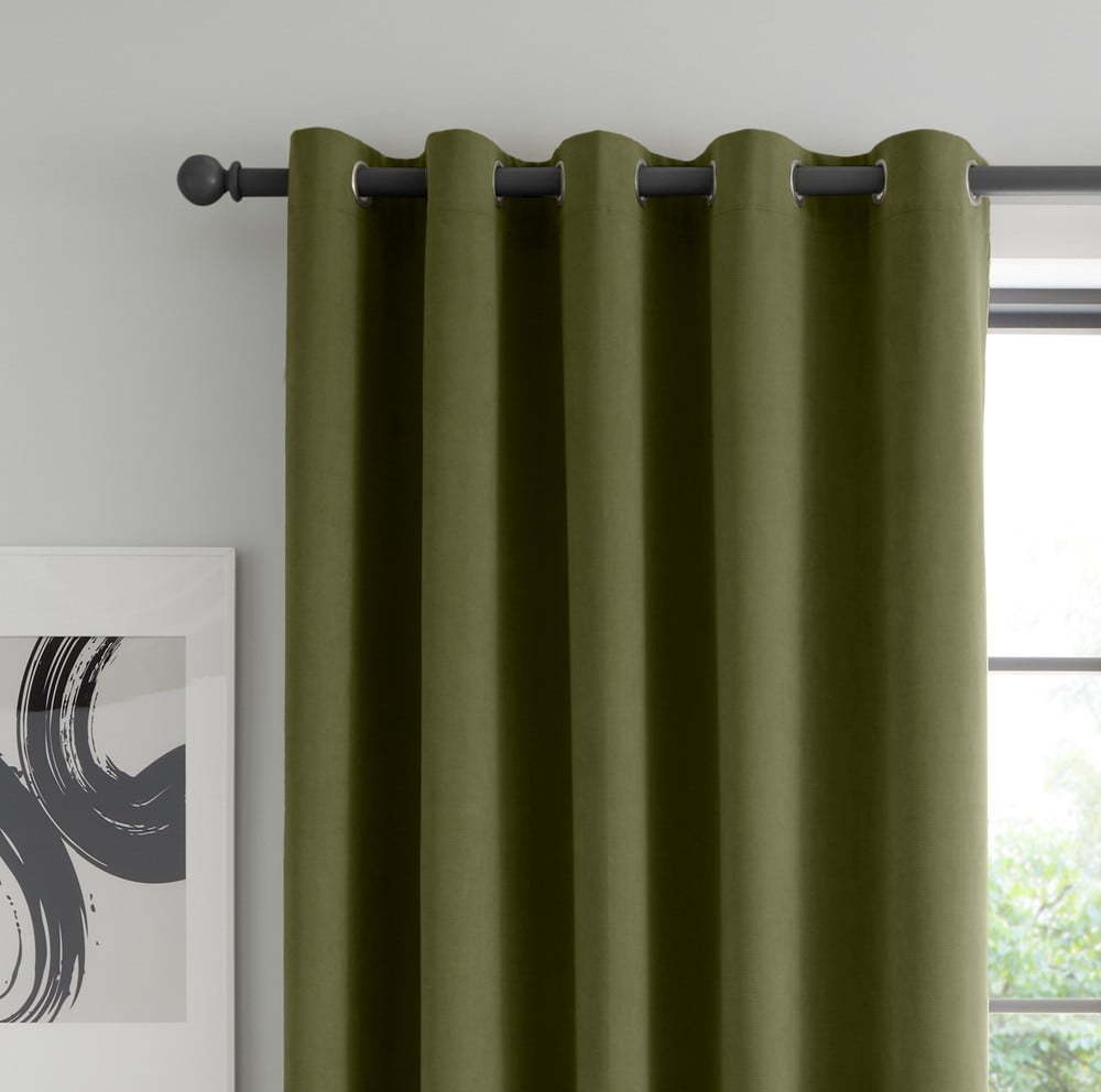 Khaki zatemňovací závěsy v sadě 2 ks 168x183 cm Wilson – Catherine Lansfield Catherine Lansfield