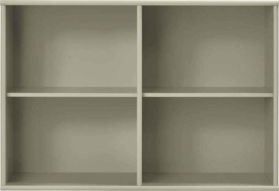 Khaki závěsná knihovna 89x61x32