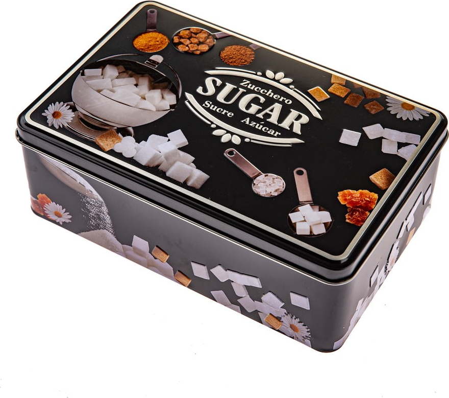 Kovová dóza na cukr Black3D – Dakls Dakls