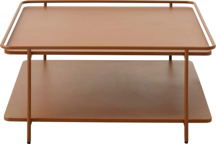 Kovový konferenční stolek v terakotové barvě 75x75 cm Yuba – Unique Furniture Unique Furniture