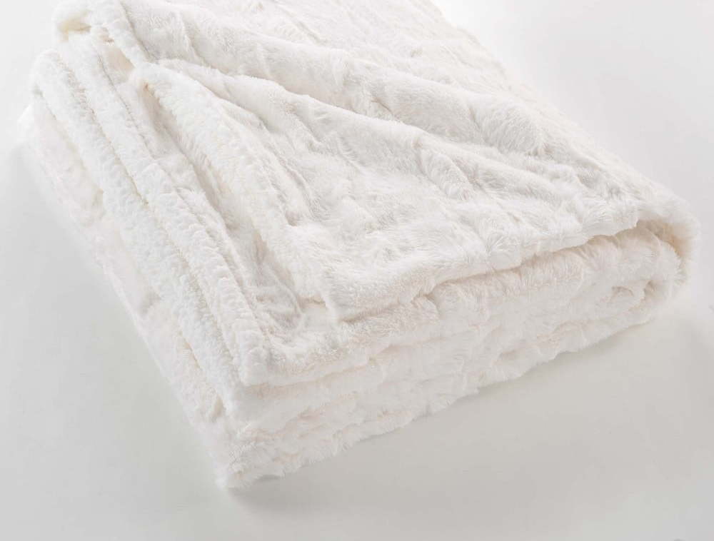 Krémová deka z mikroplyše 180x220 cm Foxy – douceur d'intérieur Douceur d intérieur