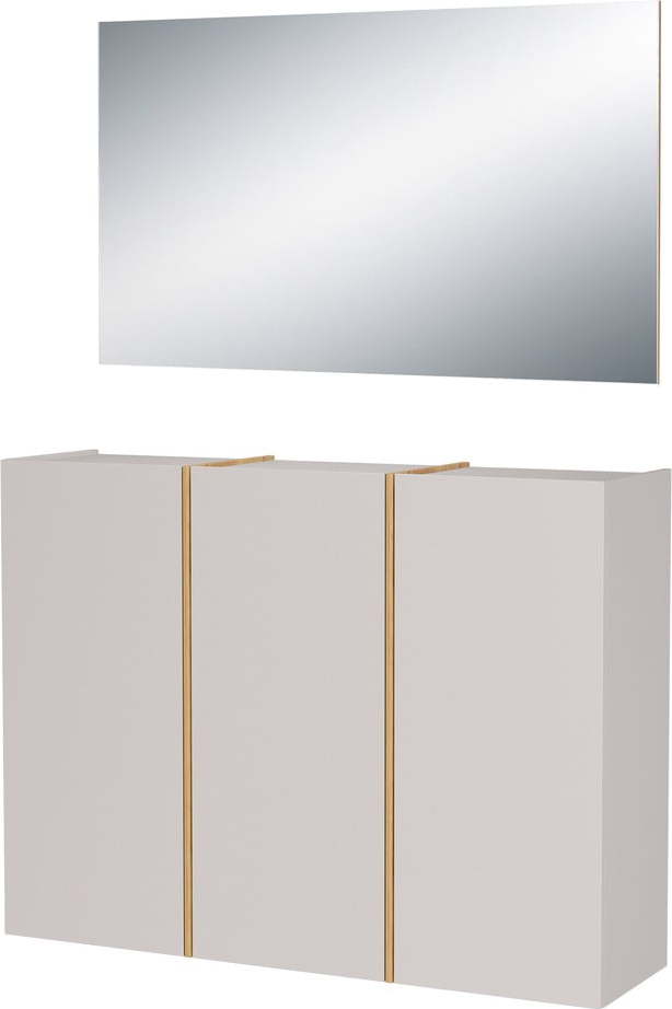 Krémová předsíňová sestava 138x200x37 cm Libbiano – Germania Germania