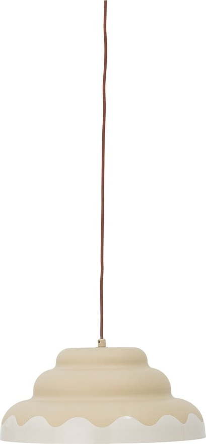 Krémové závěsné svítidlo s kovovým stínidlem ø 40 cm Lacya – Bloomingville Bloomingville