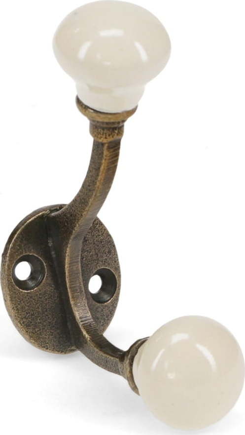 Krémový kovový nástěnný věšák 3 cm – Rex London Rex London