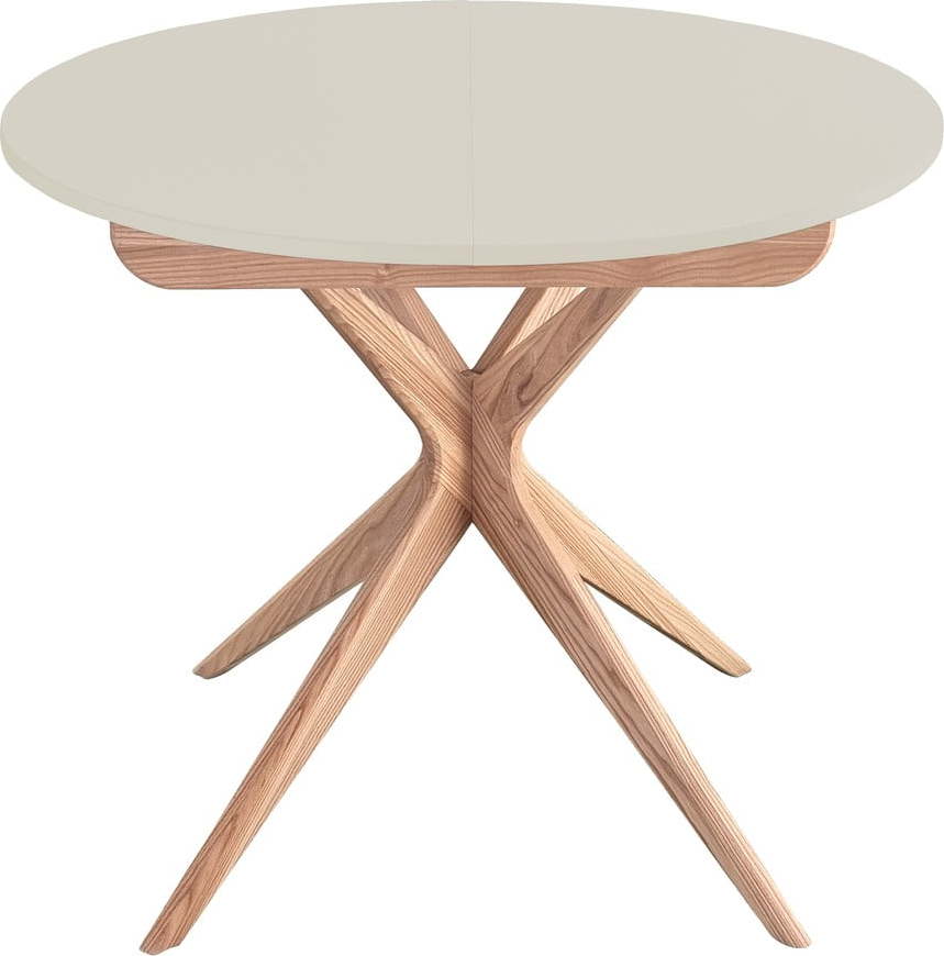 Kulatý rozkládací jídelní stůl s přídavnou deskou ø 90 cm Jubi – Ragaba Ragaba