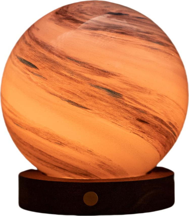 LED stolní lampa v tmavě přírodní barvě se skleněným stínidlem (výška 13 cm) Polar Cloud – Gingko Gingko