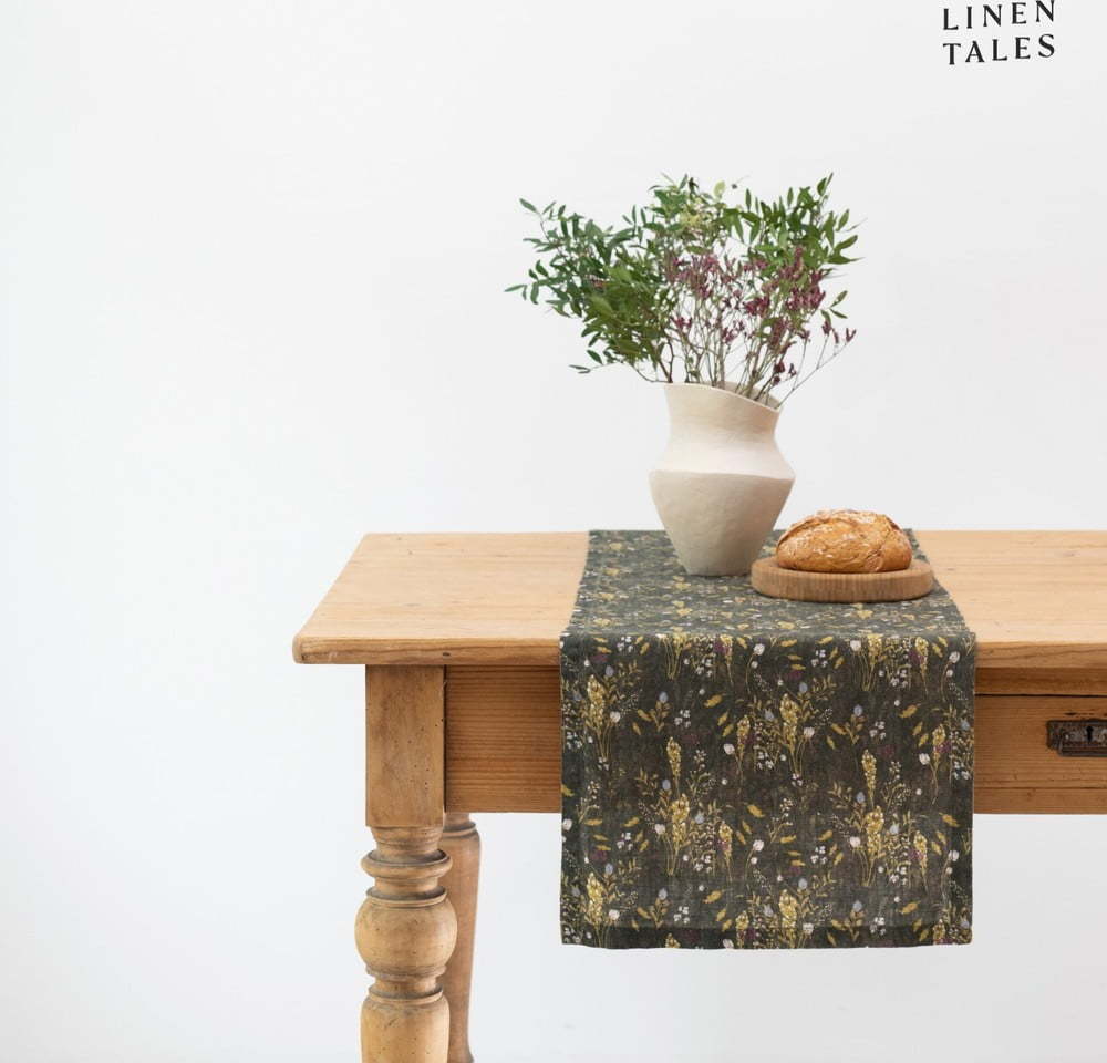 Lněný běhoun na stůl 40x150 cm Woodland – Linen Tales Linen Tales