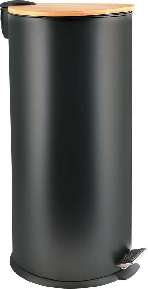 Matně černý nášlapný ocelový odpadkový koš 30 l Adonis – Spirella SPIRELLA