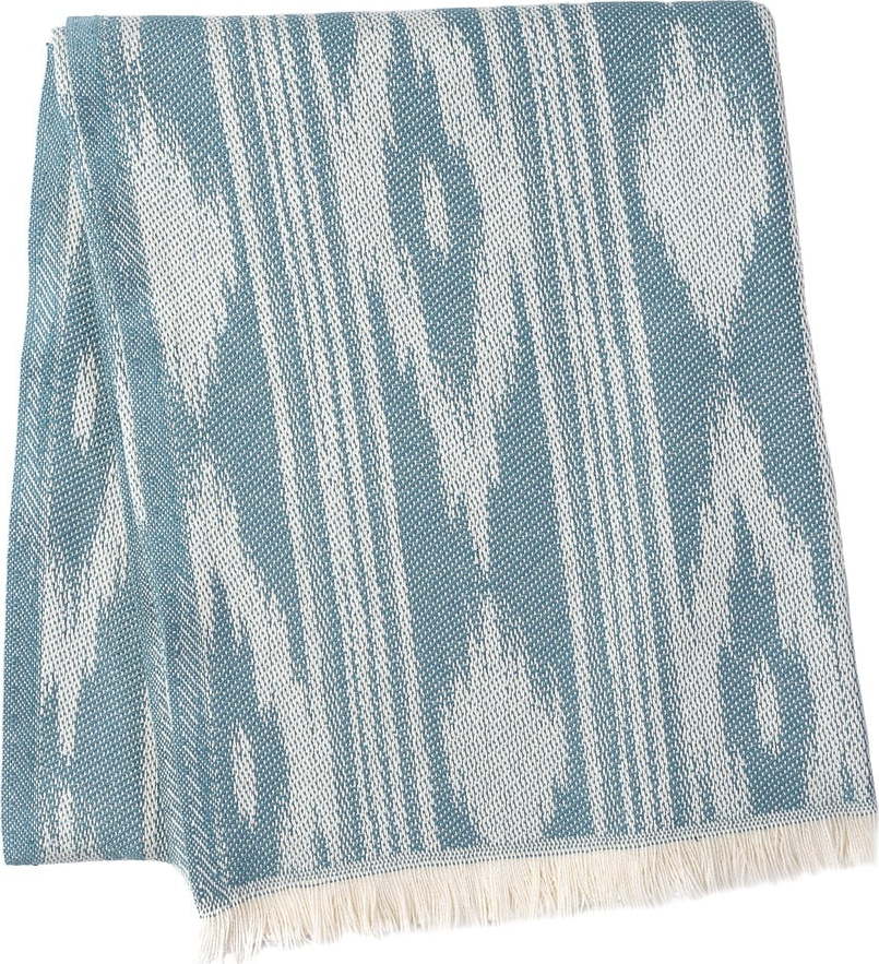 Modrá deka s příměsí bavlny 140x180 cm Formentera – Euromant Euromant