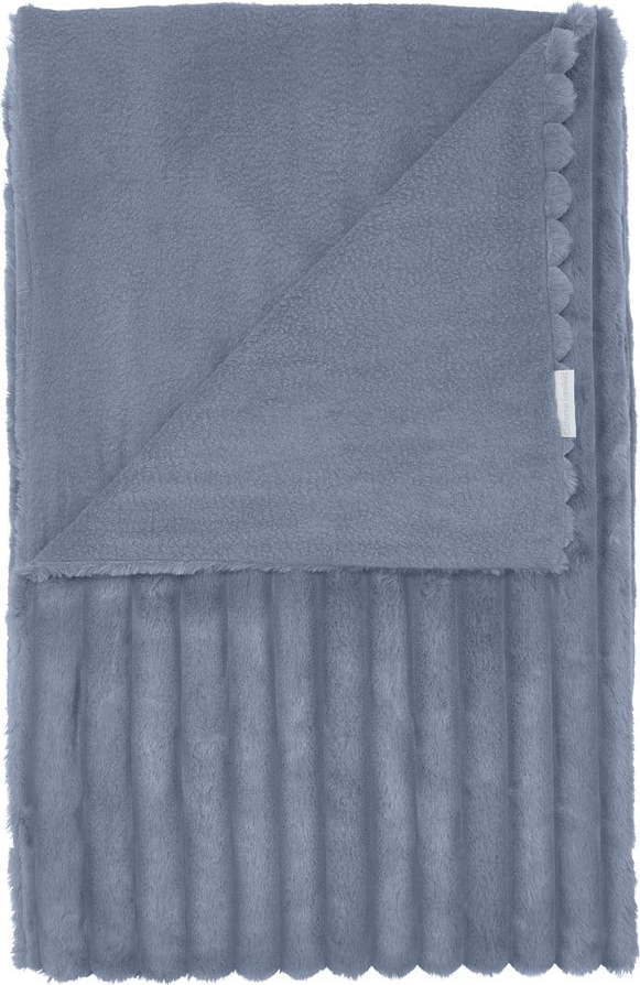 Modrá deka z mikroplyše 130x170 cm Cosy Ribbed – Catherine Lansfield Catherine Lansfield